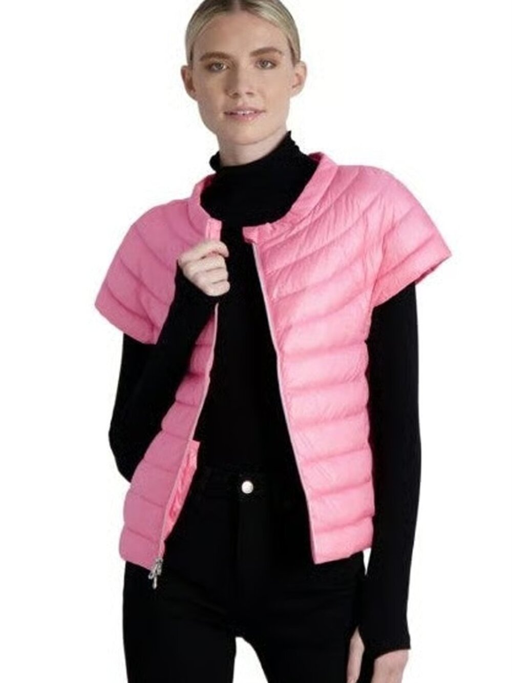 Cotes of London St. Ives Down Puffer Vest Jacket Packabe Ultra Light ¼ Sleeve